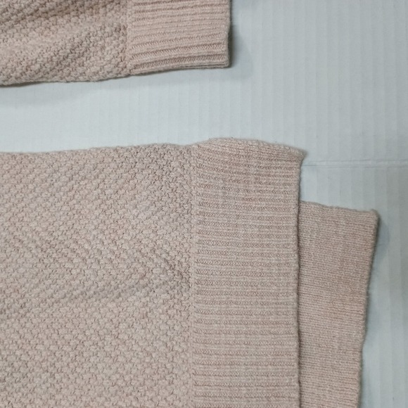 LRL Lauren Ralph Lauren Light Pink Cotton Sweater Side Slits Boxy Large - Picture 2 of 8